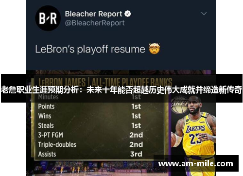 老詹职业生涯预期分析:未来十年能否超越历史伟大成就并缔造新传奇 老詹职业生涯预期分析:未来十年能否超越历史伟大成就并缔造新传奇